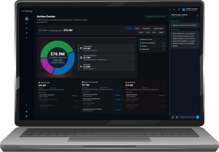 XEM Actus dashboard